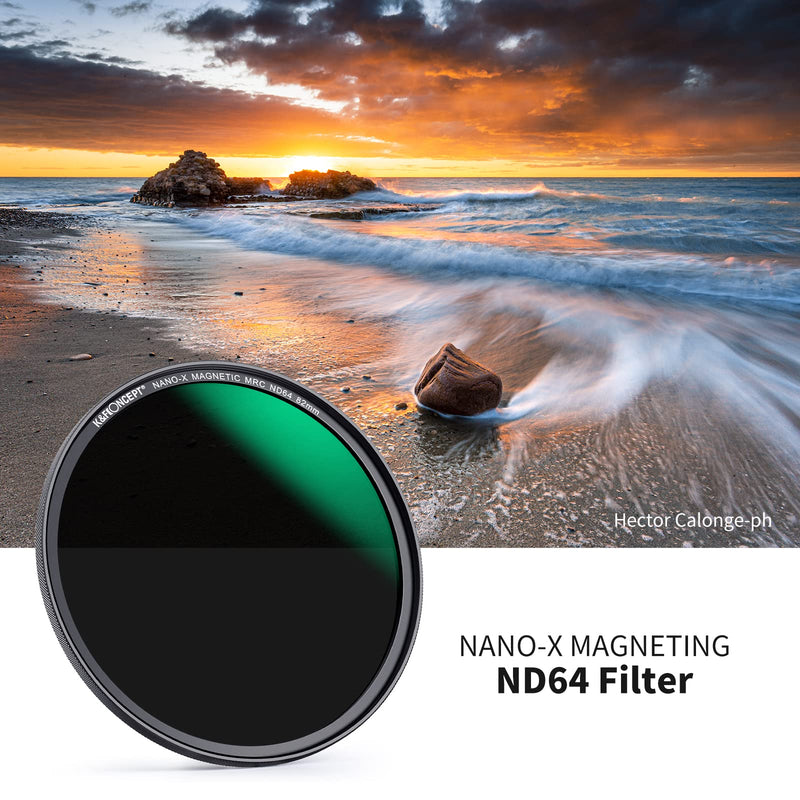 K&F Concept 52mm Magnetic Quick Swap System ND64 Lens Filter (6-Stop Fixed Neutral Density Filter) Hydrophobic with 28 Multi-Layer Coatings for Camera Lens