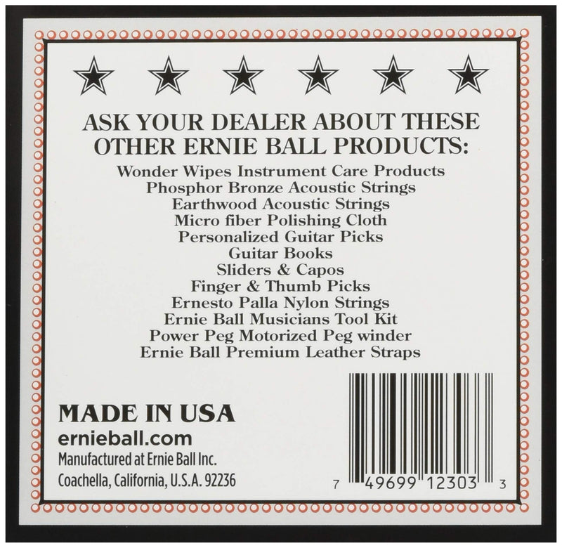 Ernie Ball Medium Loop End Stainless Steel Tenor Banjo Guitar Strings - 10-30 Gauge 4-String