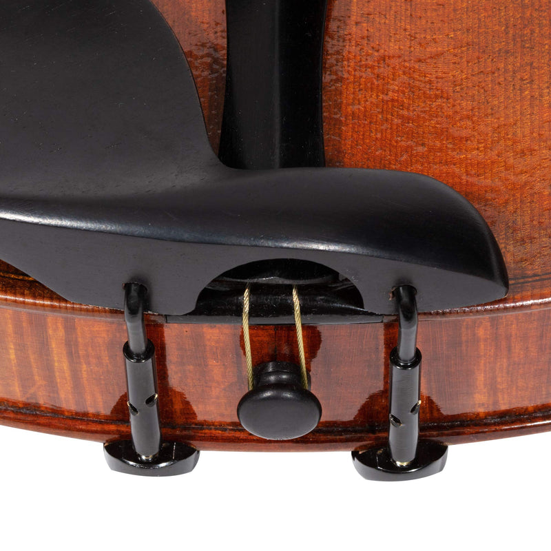 MI&VI Titanium Violin Alloy Tail Gut/Tailgut Non-slip Tailpiece with Wire Adjuster, Strand Connecters & Screw Replacements for 1/4, 1/2, 3/4 Size Violins(Violin 1/4,1/2, 3/4) Violin 1/4-3/4 (Black Screws)