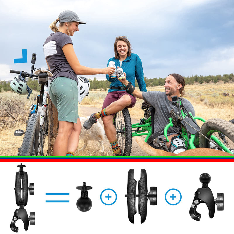 Motorcycle Accessory Bundle for Insta360 ONE X2, ONE X, ONE R, Gopro Hero Max, Fusion, DJI OSMO Action 2 Camera