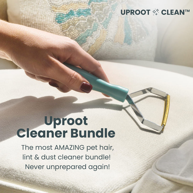 Uproot Cleaner Bundle - Max, Pro and Mini - Non-Damaging Lint Remover and Carpet Scraper by Uproot Clean - Easy Cat Hair Remover & Dog Hair Remover for Couch, Clothes & Rugs - Gets Every Hair!
