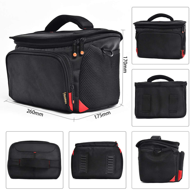 [AUSTRALIA] - FOSOTO Shockproof DSLR Camera Shoulder Bag Case Compatible for Canon EOS T5i T6 T7i 5D 6D, Nikon D3400 D5600 D7200 D750 D610, Sony A99 Olympus Fujifilm Pentax 