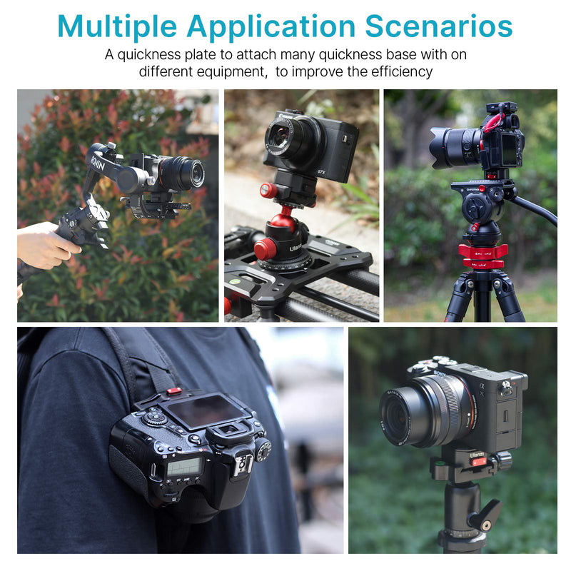 [AUSTRALIA] - Upgrade Claw Quick Release Plate Camera Mount w Arca Swiss Slot, DSLR Stabilizer Adapter Compatible with Sony/Nikon/Canon Cameras Zhiyun/DJI/Moza Gimbal/Slider/Tripod Plate 1/4" Screw Video Shooting 