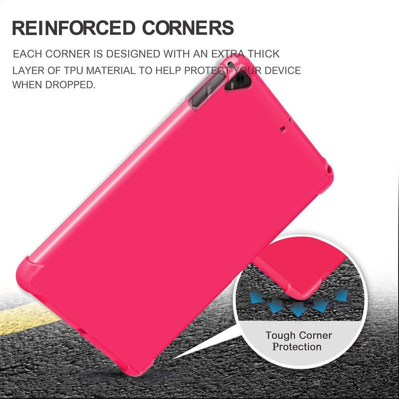 KIQ iPad 9.7 5th 6th Gen Case, TPU Skin Protection Anti Slip Lightweight Cover for Apple iPad 9.7 2017/2018 5th & 6th Generation [Pink] TPU Pink
