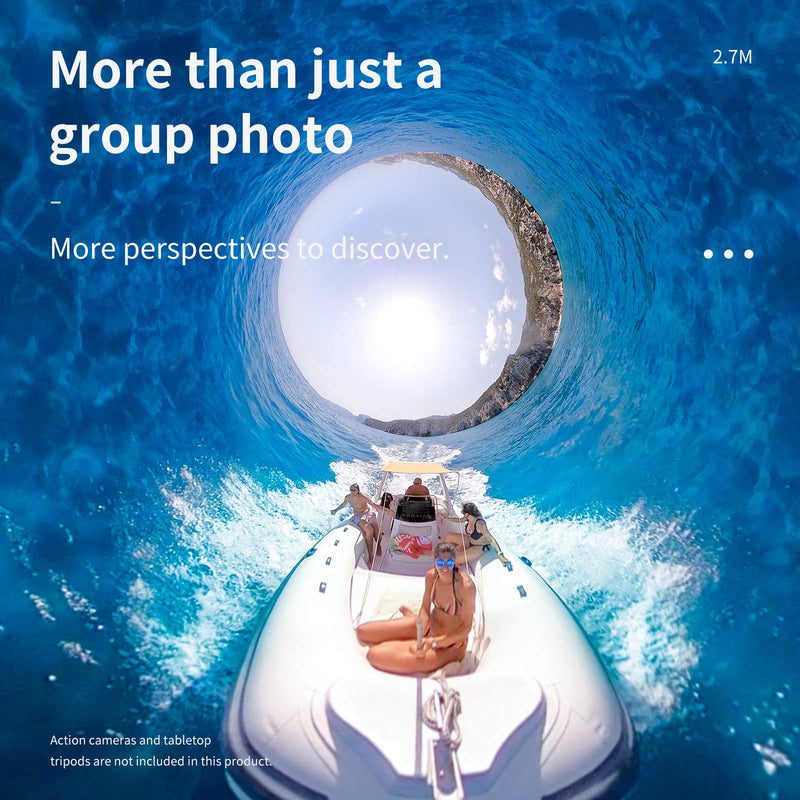 TELESIN 106" Ultra Long Selfie Stick (Upgraded 2.7 Meters) for GoPro Hero 9 8 7 6 5 4 3+, Insta 360 One R One X, DJI Osmo Action, Extendable at 6 Lengths Carbon Fiber Lightweight Pole Monopod Upgraded 2.7 Meters