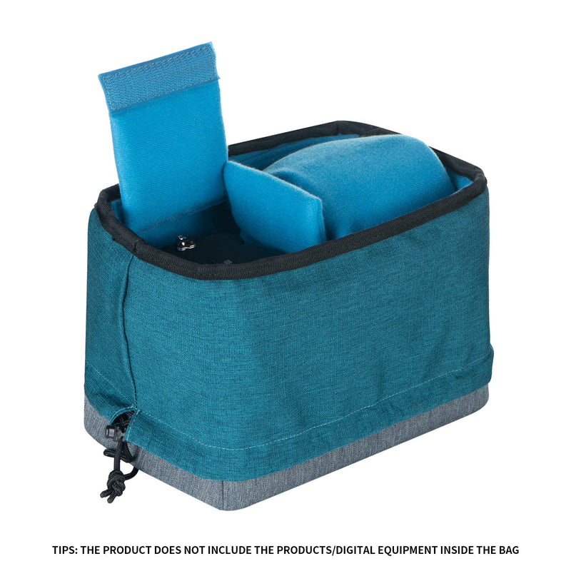 Selens Camera Bag for Backpack, Shockproof DLSR SLR Insert Case Bag, Water Resistant Protection Organizer Inner Bag for SLR DSLR Mirrorless Cameras, Lenses, Cables and Other Photography Gear, Blue-Grey