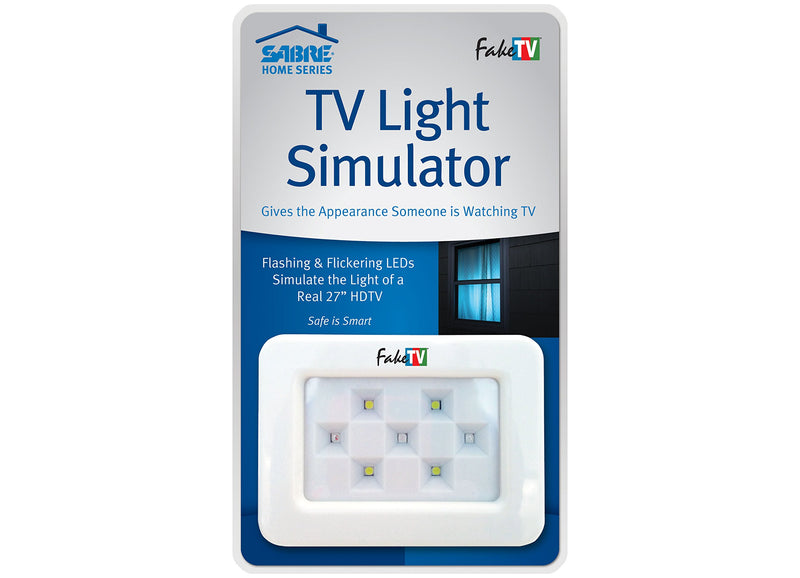SABRE HS-FTV-7 Home Security TV Light Simulator with Night Sensor – Easy to Use Burglar Deterrent, Similates Real HDTV, Energy Efficient with Always On or Timed Operation – Ideal for Vacation Homes