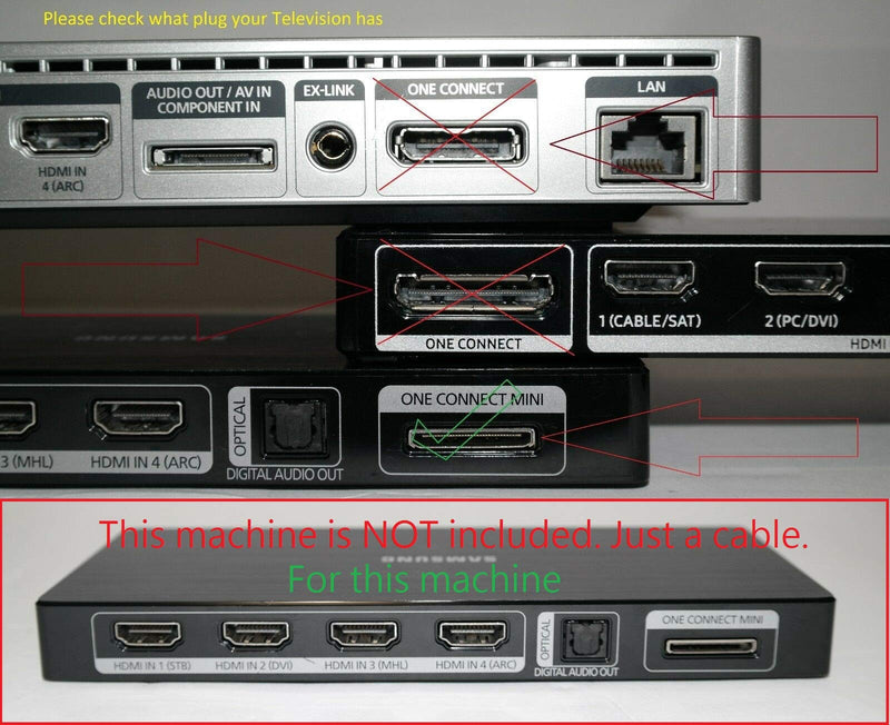 [AUSTRALIA] - One Connect HDMI Cable Cord BN39-02015A for Samsung Jackpack to Samsung UN49KS UN55KS UN60KS UN65KS UN75KS UN78KS UN88KS Serie LED Monitor 