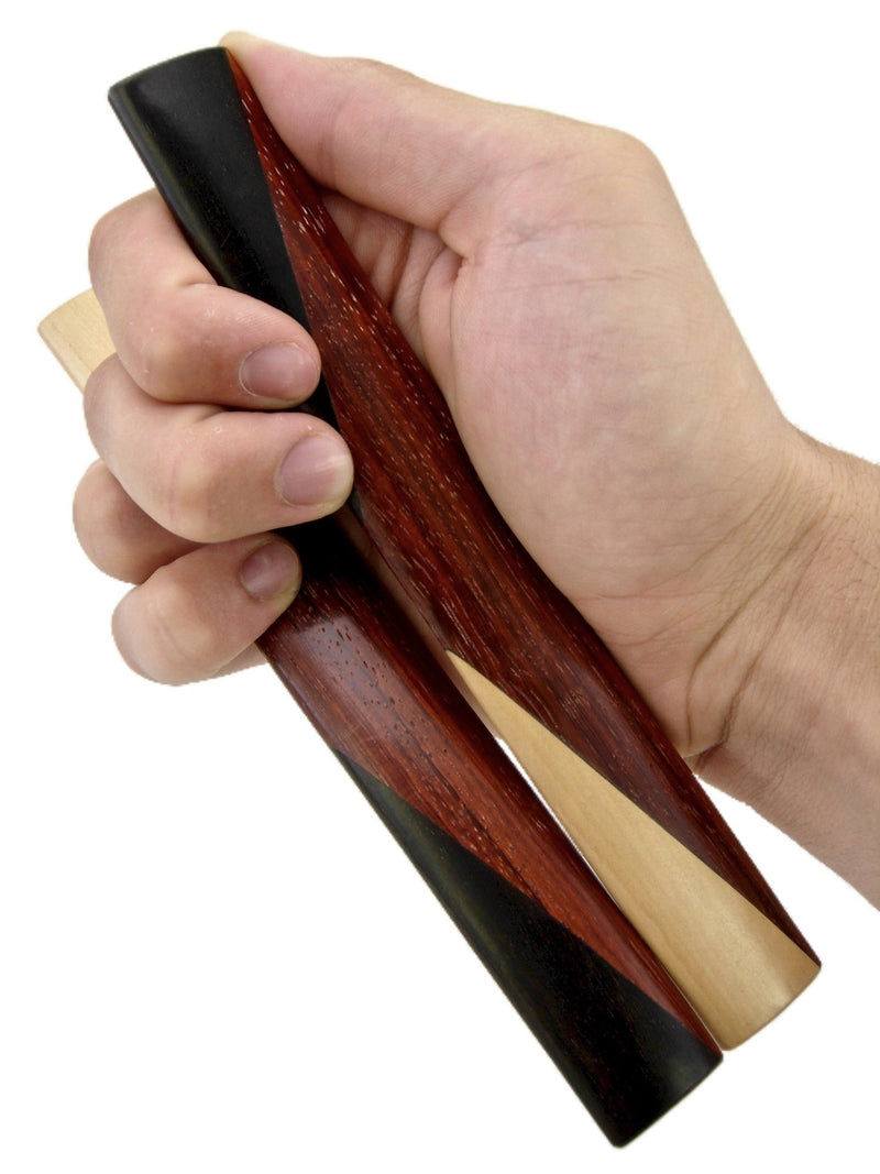 Pea Patch Minstrel-style Laminated “Tri-tone” Ebony-Padauk-Boxwood Bones (Narrow) Narrow