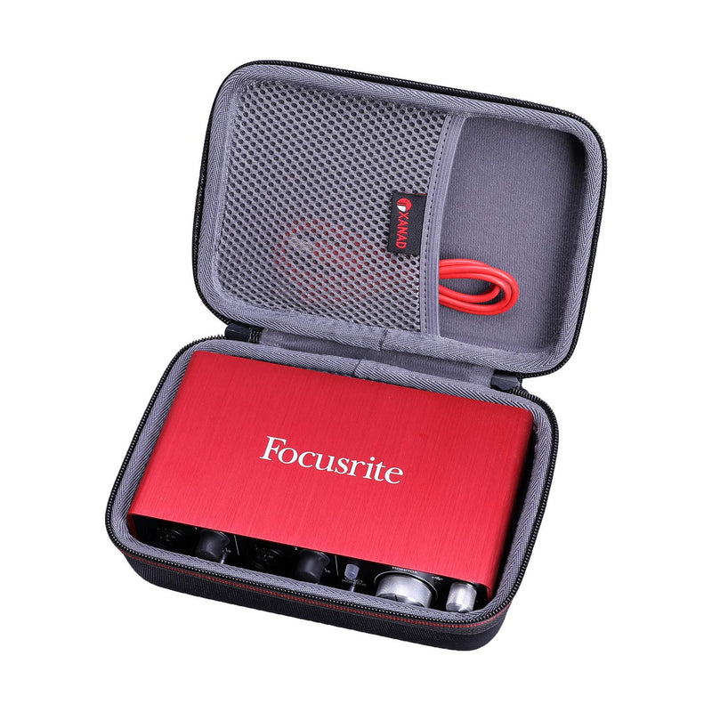 [AUSTRALIA] - XANAD Hard Case for Focusrite Scarlett 2i2 (2nd Gen) or Focusrite Scarlett Solo (2nd Gen) USB Audio Interface - Travel Carrying Storage Protective Bag 