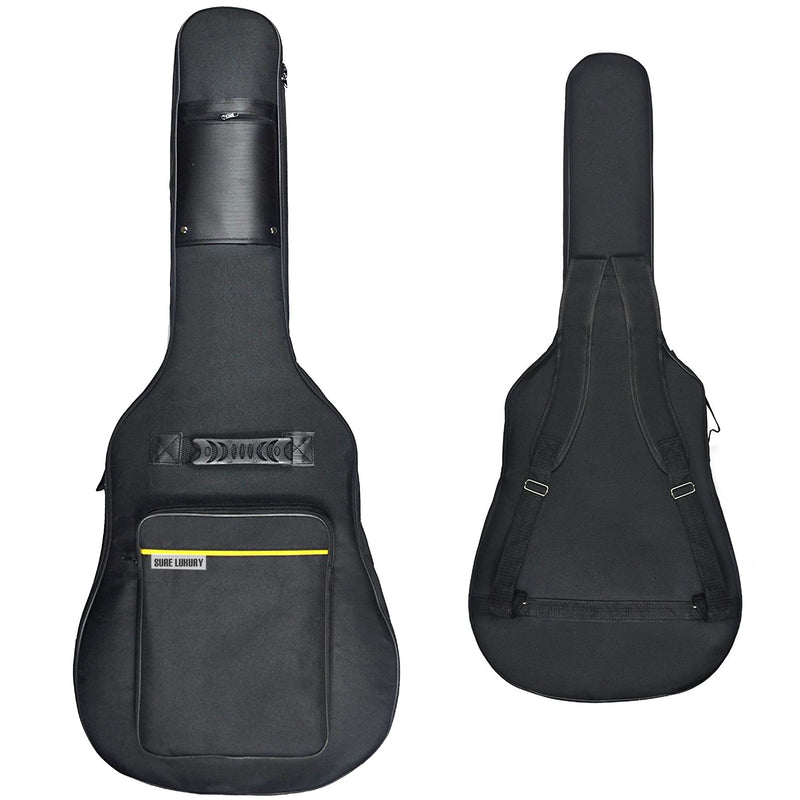 Sure Luxury Sure Luxury 41 Inch Acoustic Guitar Soft Case Gig Bag Backpack - Black