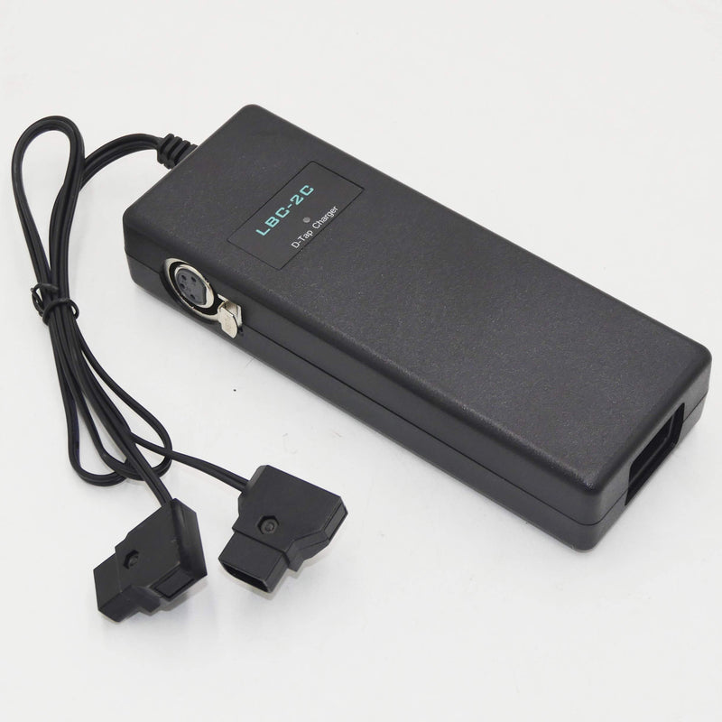 REYTRIC Dual D-Tap (P Tap) Travel Charger Compatible Sony V-Mount/V Lock and Anton Bauer Gold Mount Batteries with 2-Prong Power Cord