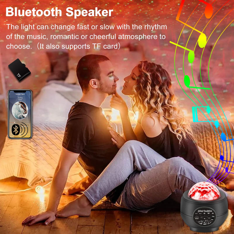 [AUSTRALIA] - EEEKit Night Light Galaxy Projector, 32 Lighting Modes Starry Ocean Wave Projector with Bluetooth Music Speaker & Remote Control, for Baby Kids Bedroom Party Ceiling 