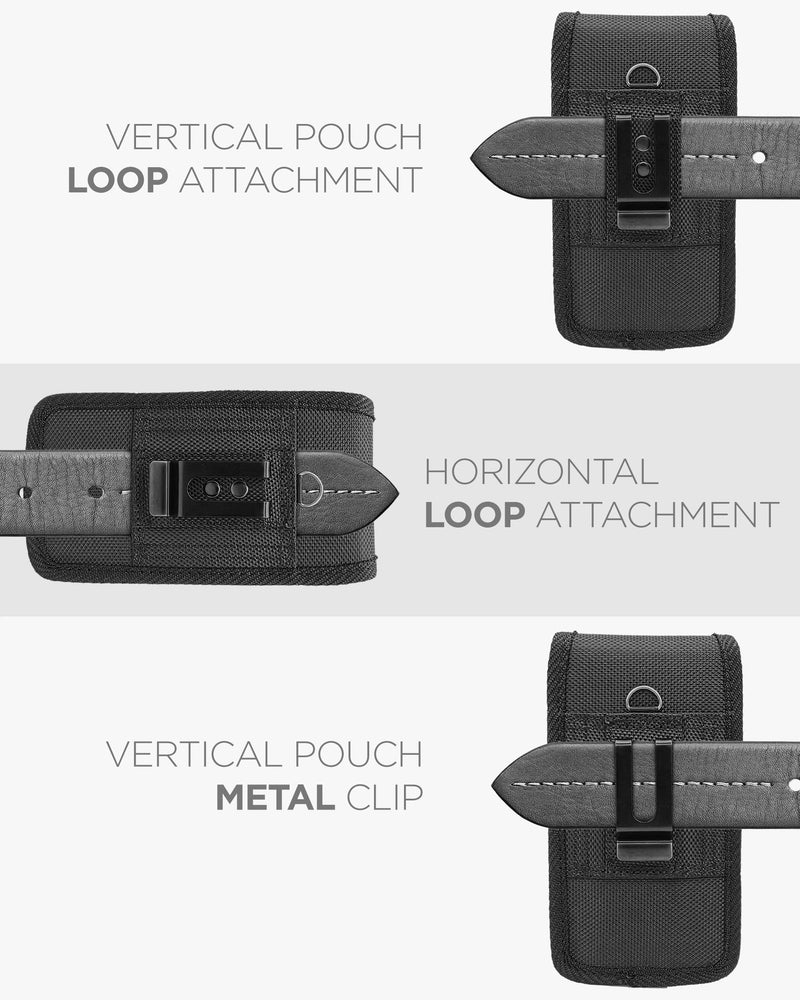 2-in-1 Encased Belt Pouch with Case for Galaxy S22 (Mil-Spec) Dual Layer Impact Cover with Ballistic Nylon Phone Holster Clip (Samsung S22 6.1" 5G)