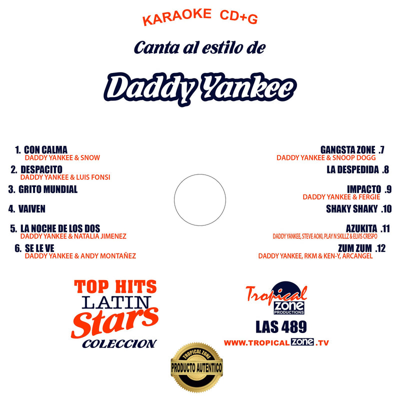 Karaoke Top Hits Latin Stars 489 Daddy Yankee