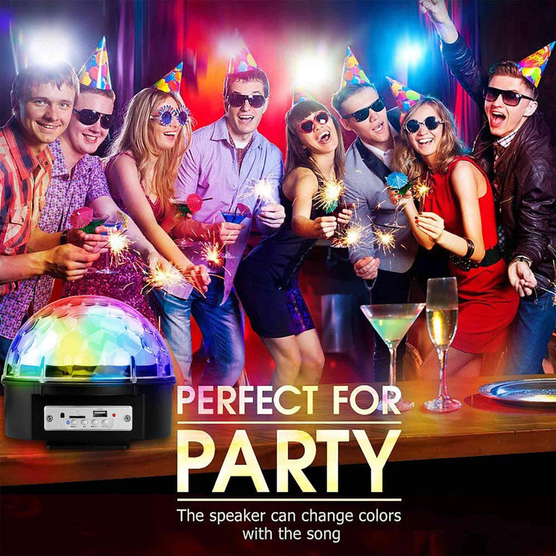 YouOKLight 9 Color LED Disco Ball Party Lights Strobe Light 18W Sound Activated DJ Lights Stage Lights for Club Party Kids Birthday Wedding Decorations Home Karaoke Dance Light (with Remote)
