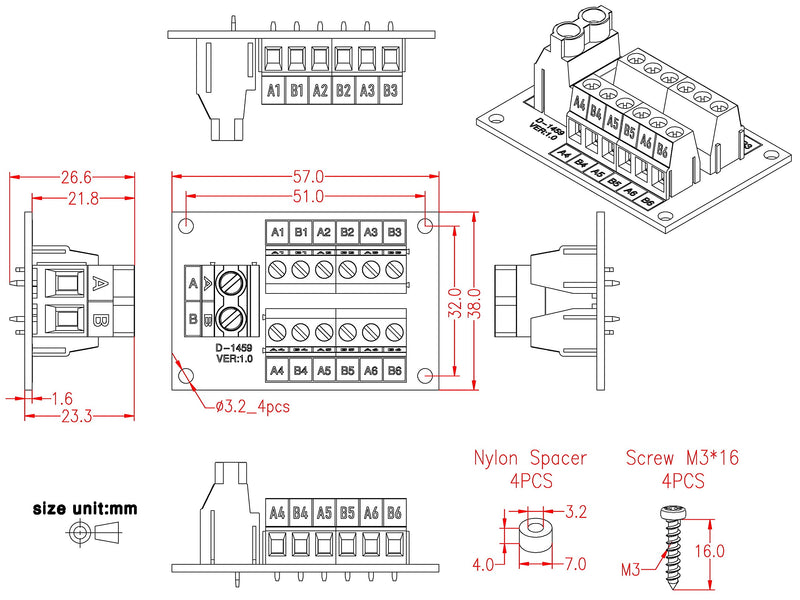 [AUSTRALIA] - OONO 30Amp 48V 2x6 Position Terminal Block Distribution Module 