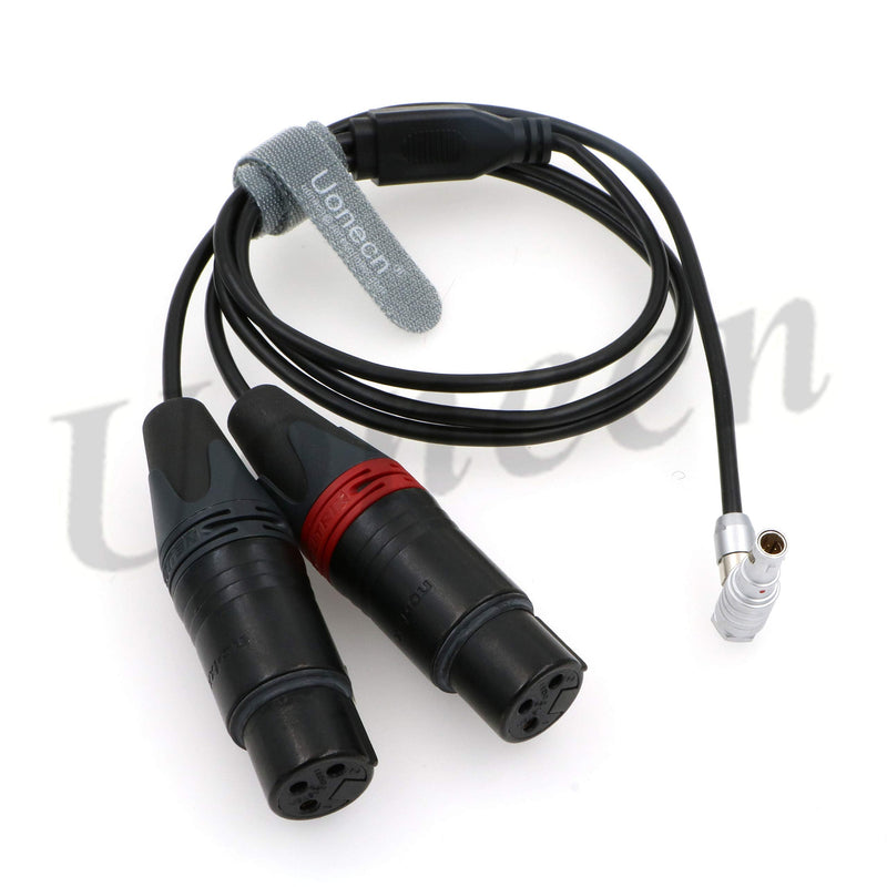 ARRI Alexa Mini Camera Cable Two XLR 3 pin Female Plug to 00 Right Angle 5 pin Male Audio Input Cable