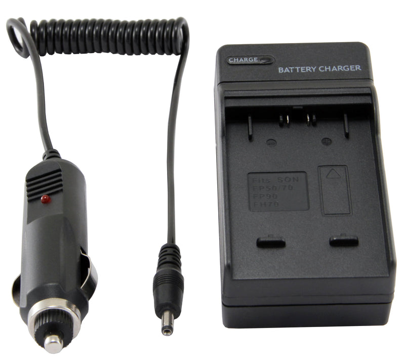 STK's Sony NP-FV Battery Charger - for Sony BC-TRV and CyberShot HDR-CX260V, HDR-CX190, NEX-VG900, HDR-CX210, HDR-CX580V, HDR-CX760V, DCR-SX85, DCR-SX45, DCR-SR68, HDR-XR260V, HDR-PJ710V, HDR-PJ760V, HDR-PJ200, HDR-PJ580V, HDR-XR160, HDR-CX110, HDR-CX1...