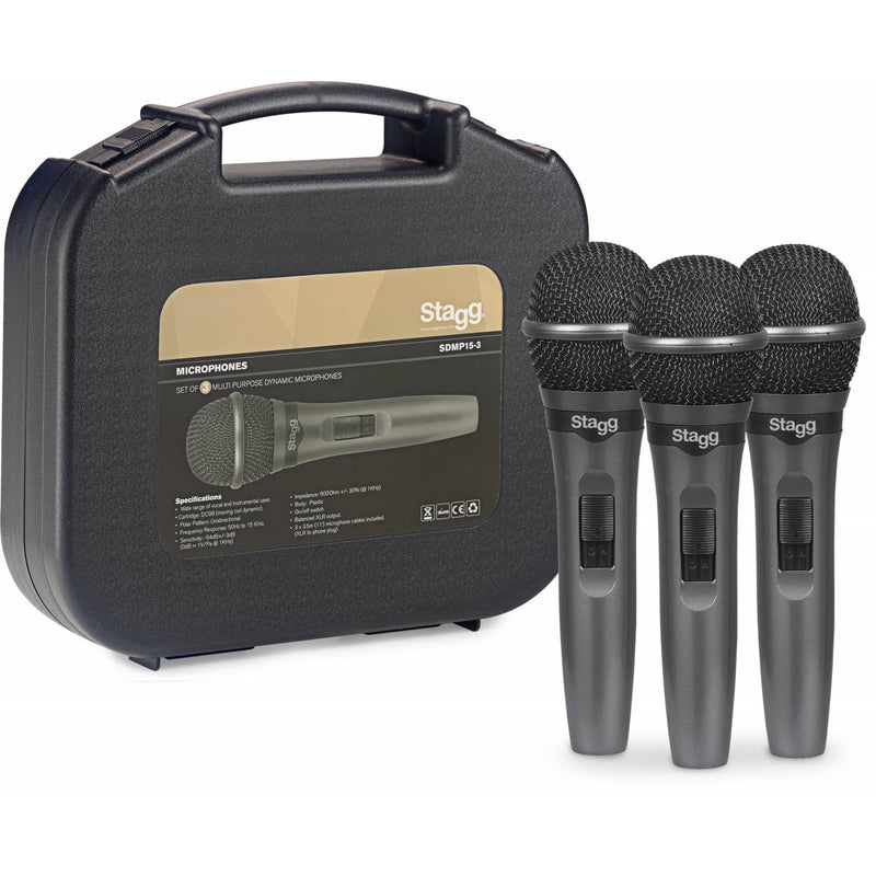 Stagg Live Stage Dynamic Microphone (Set of 3)