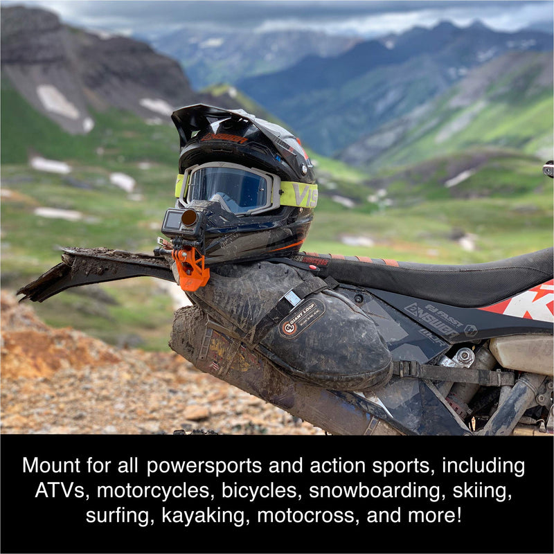 Dango Design Gripper Mount - Universal Clamp Mount for Action Cameras, Use as a Mount on Motorcycle, Powersports Helmets & More - Bomber Blue