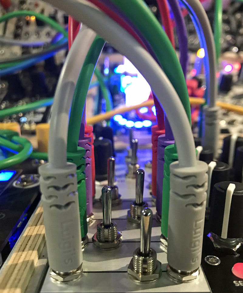 [AUSTRALIA] - Luigi's Modular Supply Spaghetti Eurorack Patch Cables - Package of 5 White Cables, 18" (45 cm) 
