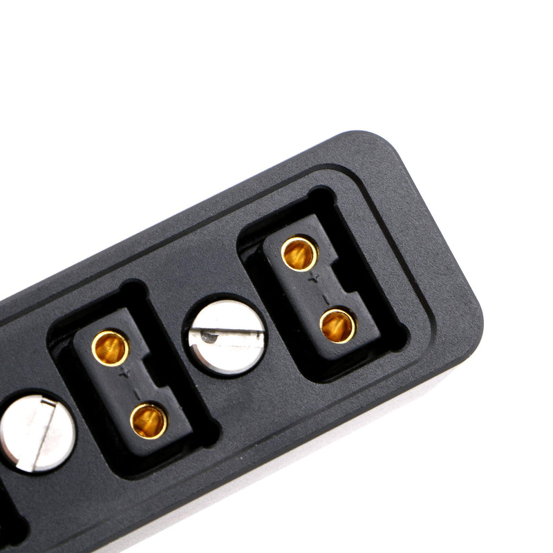 AConnect Splitter Cable with Screw Threads for ARRI RED Z CAM Cameras D-tap Male to 3 Port P-tap Hub Metal Splitter Power Cable with Screw Holes 21in/ 54cm Black