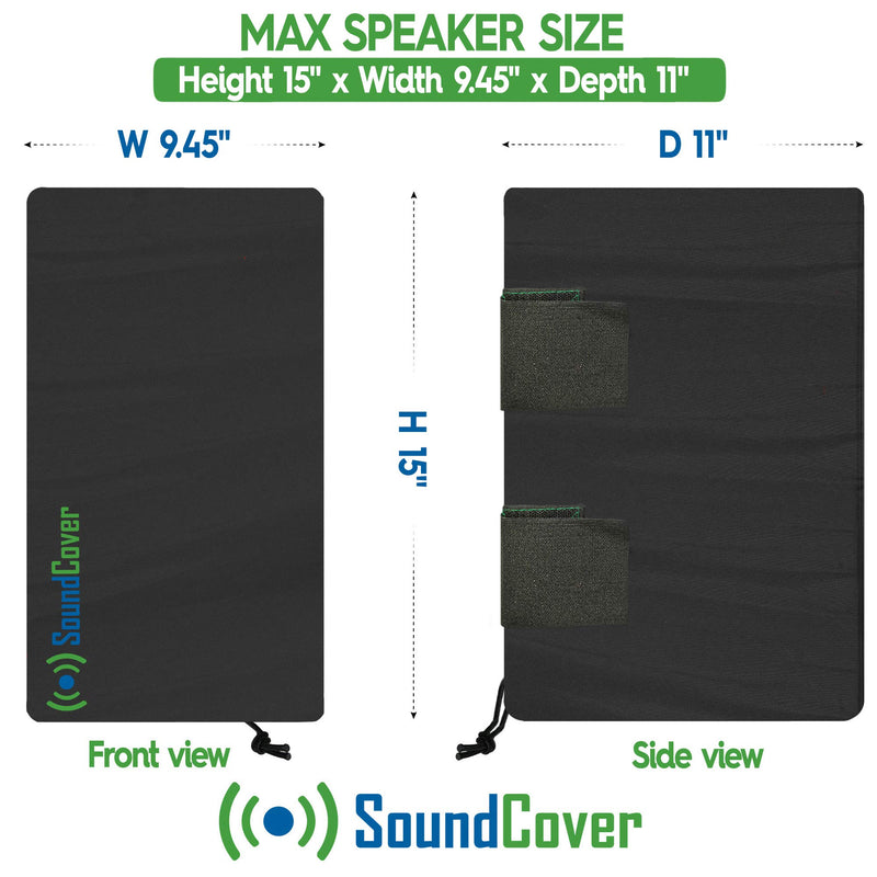 [AUSTRALIA] - Two Large Outdoor Speaker Covers Bags Fits Definitive Technology AW 6500, Klipsch AW-650, Polk Audio 8, Pyle PDWR64BTB/W Outdoor Speakers - MAX Size: H 15" X W 9.45" X D 11" - NOT for Powered Speakers 