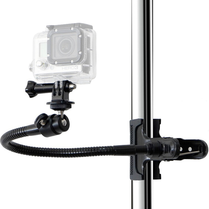 CamKix Clamp Mount Compatible with Gopro Hero 8, 7, 6, 5, Session, Hero 4, Session, Black, Silver, Hero+ LCD, 3+, 3, Compact Cameras and DJI Osmo Action