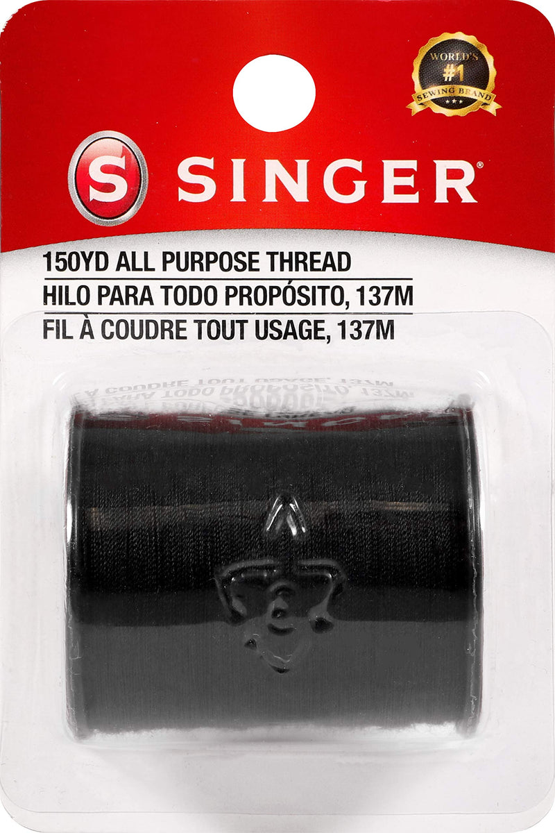 SINGER60110All Purpose Polyester Thread, 150 yards, Black 1- Pack