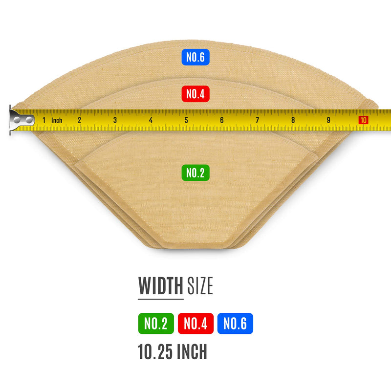 [AUSTRALIA] - Bolio Hemp Cloth Unbleached Reusable Coffee Filters - Compatible with Krups, Savoy and Cuisinart coffee makers (No. 4 Flat Filter- 1pk) 1 No 4 Flat 