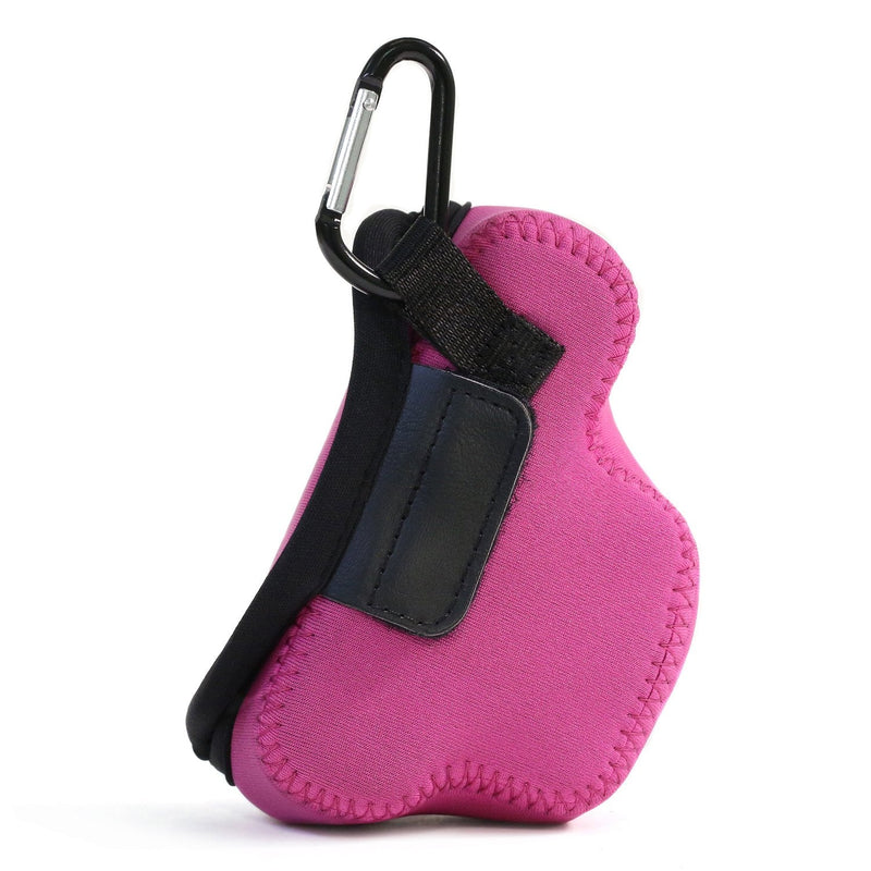 MegaGear ''Ultra Light'' Neoprene Camera Case Bag with Carabiner for Nikon 1 J4, Nikon 1 J5 with 10-30mm (Hot Pink) Hot Pink