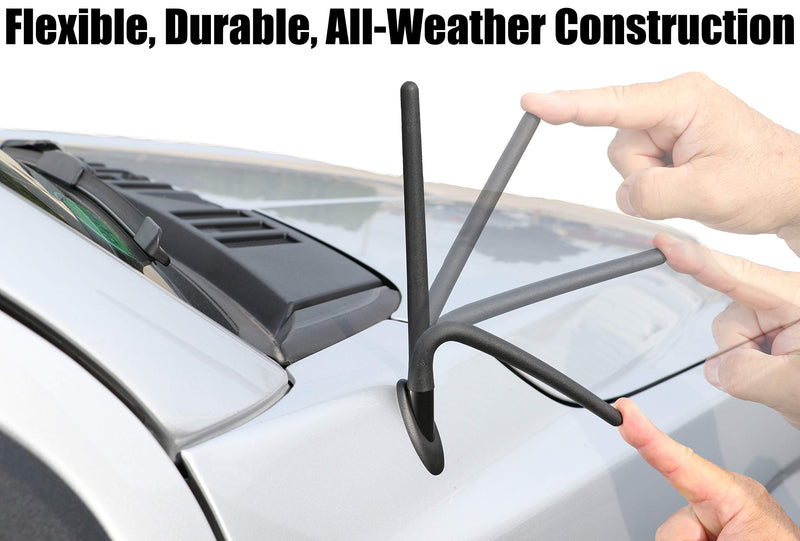 AntennaMastsRus - The Original 6 3/4 Inch is Compatible with Dodge Charger (2008) - Car Wash Proof Short Rubber Antenna - Internal Copper Coil - Premium Reception - German Engineered 6 3/4" Inch - PREMIUM CHOICE Black