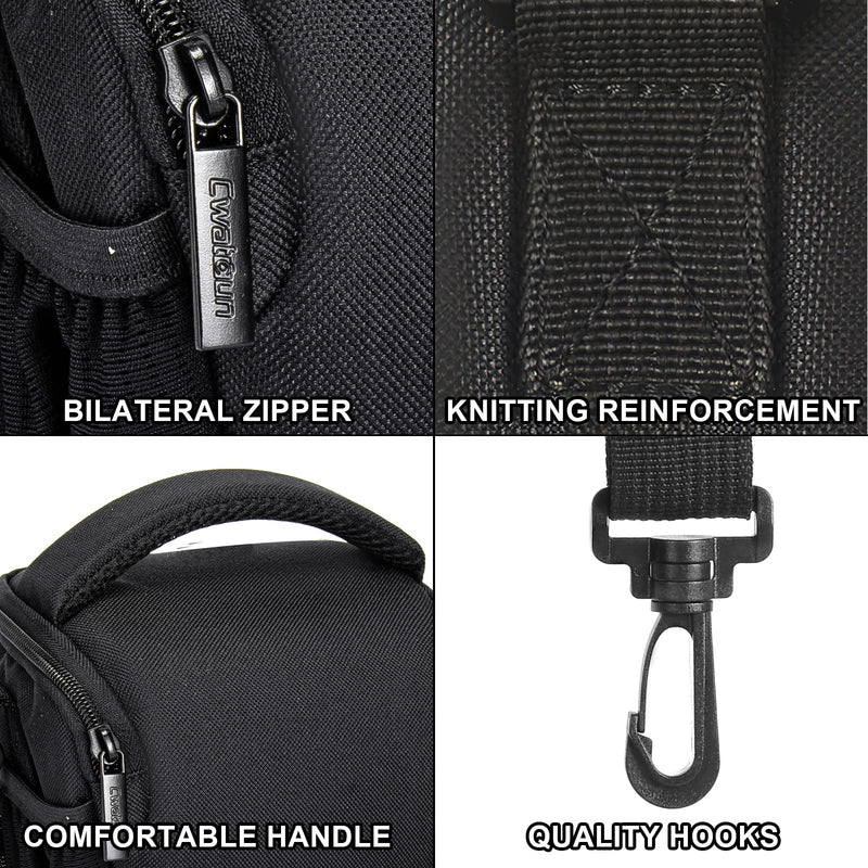 CADeN DSLR/SLR Camera Shoulder Bag Case with Adjustable Shoulder Strap, Compatible for Nikon, Canon, Sony Mirrorless Cameras Waterproof (Large) Large
