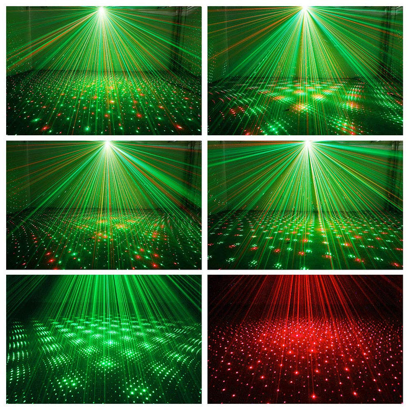 QinGers Party Lights Disco Lights Stage lights Sound Activated with Remote Control Strobe Projector for Home Party Ballroom Bands Wedding Show Bar Karaoke KTV Club