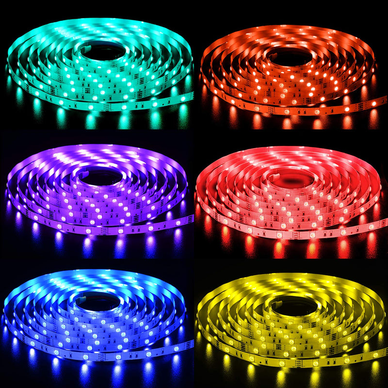 [AUSTRALIA] - 50ft Led Lights for Bedroom,Color Changing Led Strip Lights, 2 Rolls of 25ft Rope Lights with 44 Keys Remote Controller 50FT 