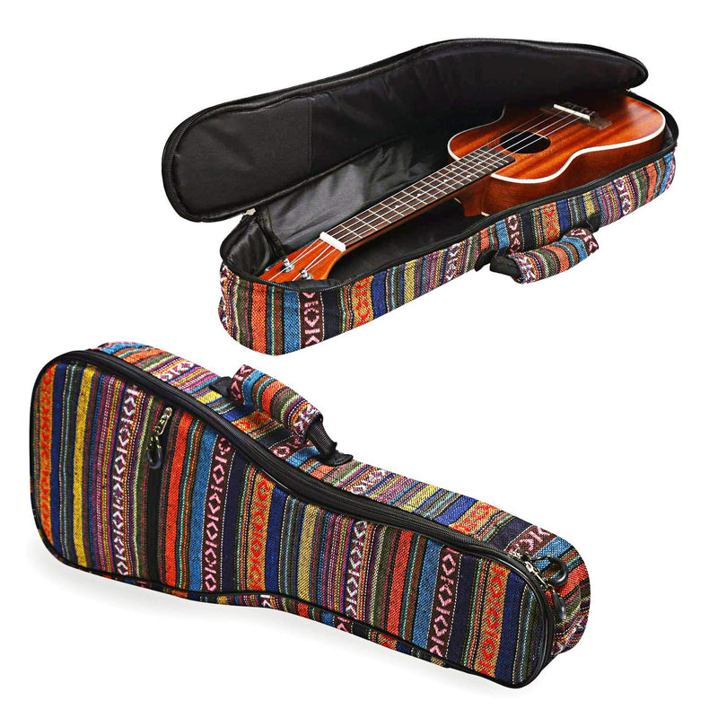 CAHAYA Concert Ukulele Bag Ukulele Case 23 Inch Soft 0.35 Inch Thick Cotton Padded with Adjustable Straps (23 inch) 23"