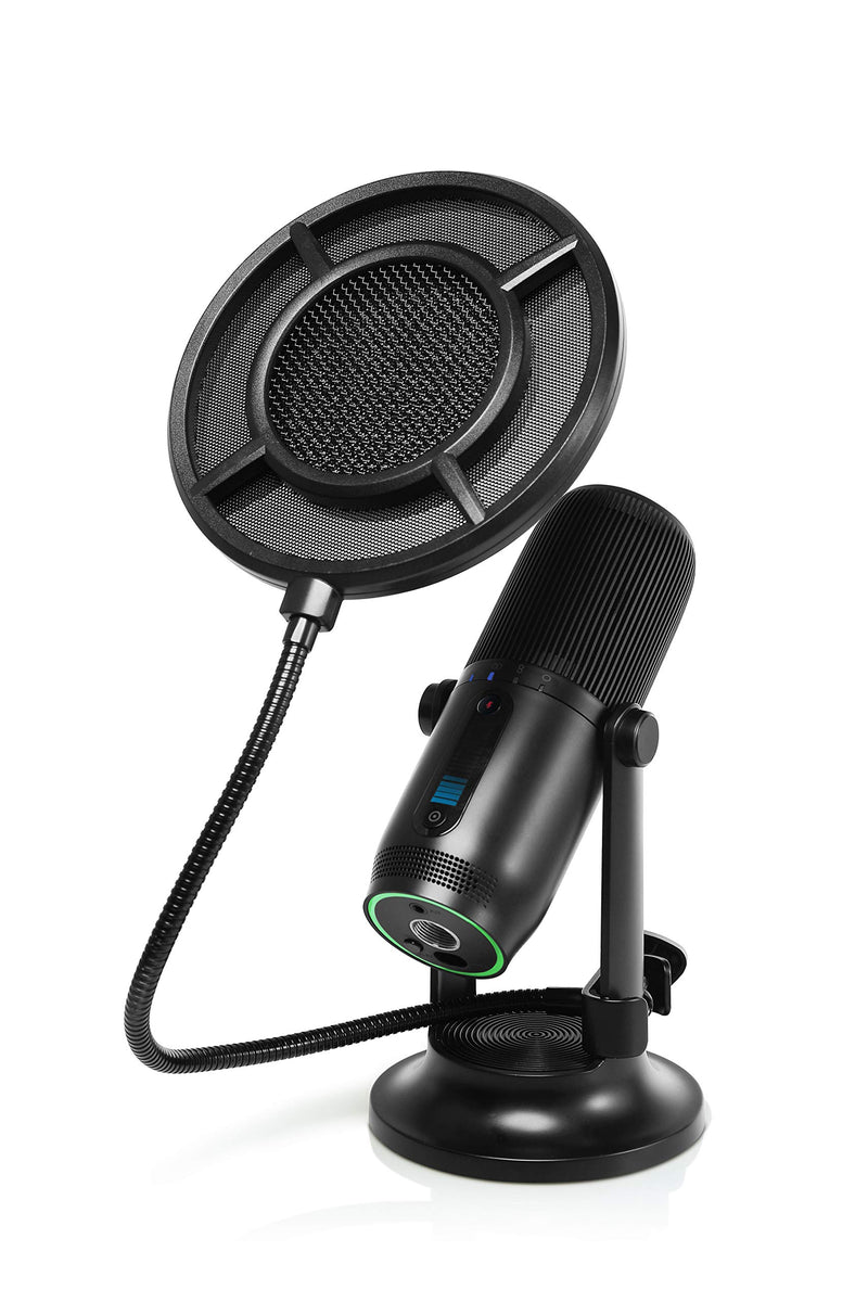 [AUSTRALIA] - THRONMAX Professional Microphone Pop Filter Mask Shield For Any Other Microphone, Dual Layered Wind Pop Screen With A Flexible 360° Gooseneck Clip Stabilizing Arm 