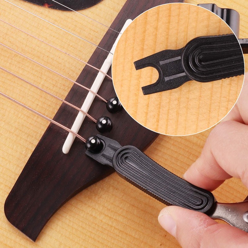 Isrono 2PCS Guitar String Winder Cutter Pin Puller - 3 In 1 Multifunctional Guitar Maintenance Tool Guitar String Cutter Winder Pin Puller Clippers String Pin Puller All-In-One