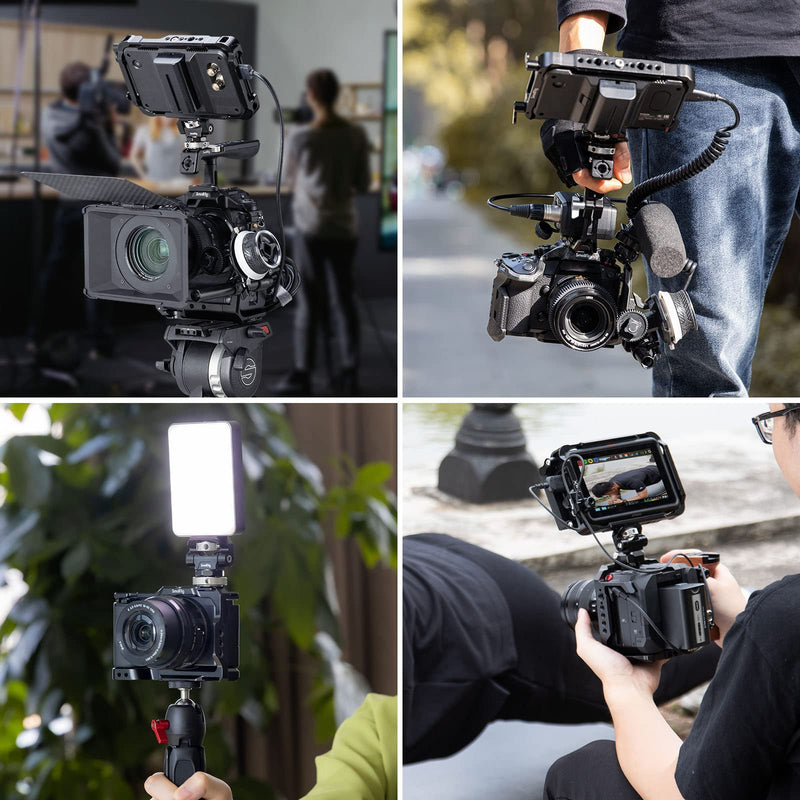 SMALLRIG Field Monitor Mount Monitor Holder Swivel and Tilt Adjustable with Cold Shoe Mount for 5" and 7" Monitor - 2905