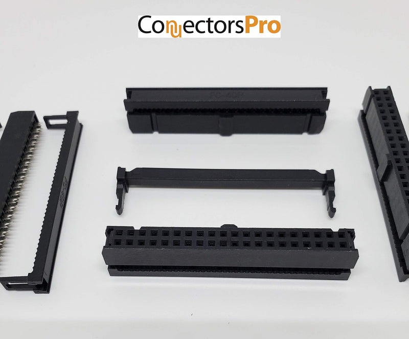 PC Accessories - Connectors Pro 25-Pack 2X20 40P 2.54mm 0.1" Pitch Dual Rows IDC Sockets for Standard Flat Ribbon Cable, 40 Pins FC Female Connector