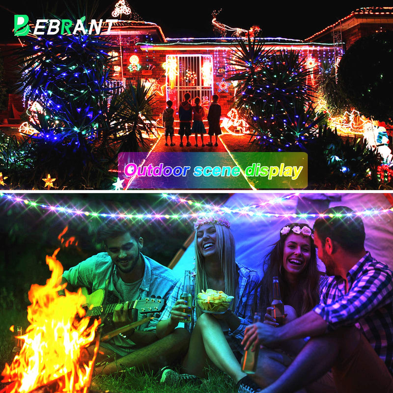 Upgraded LED String Lights Battery Operated Christmas Rope Light-40Ft 120 LEDs 8 Modes Outdoor Waterproof Fairy Lights Dimmable/Timer with Remote for Party Garden Decoration (Multi-Color) 1 Pack