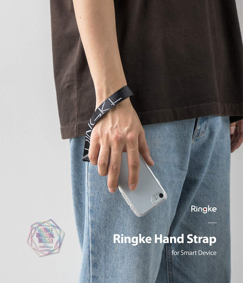 Ringke Lanyard Hand Strap Designed for Cell Phone Cases, Keys, Cameras & ID Wristlet Strap String - Lettering Black