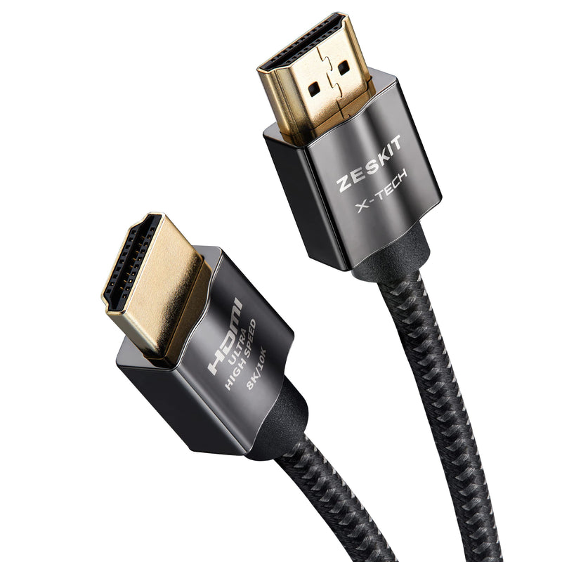 [AUSTRALIA] - Zeskit X-Tech 48Gbps Ultra High Speed HDMI Cable 1.5ft, 8K60 4K120 144Hz eARC HDR HDCP 2.2 2.3 Compatible with Dolby Vision Apple TV 4K Roku Sony LG Samsung Xbox Series X RTX 3080 PS4 PS5 0.5m/1.5ft 