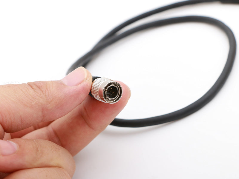 0B 2 Pin Male to Hirose 4 Pin Male Power Cable 1.9ft for Power Teradek Bolt Steadicam