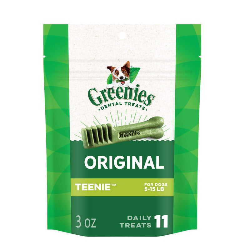 Greenies Original Teenie Natural Dental Dog Treats (5-15 lb. Dogs) 11 Treats