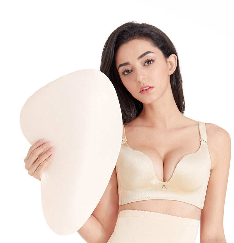 BIMEI 2PS Sponge Thigh Pads Hip Pads Sponge Thigh Pads Hip Lifting Pads X-Large Beige Self-adhesive
