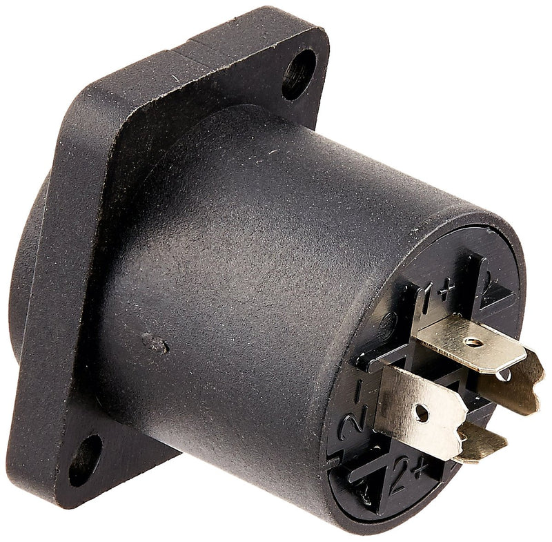 Seismic Audio SAPT240 4 Pole SpeakOn Panel Mount Connector and Fits Series D Pattern Holes Pro Audio, Black Single