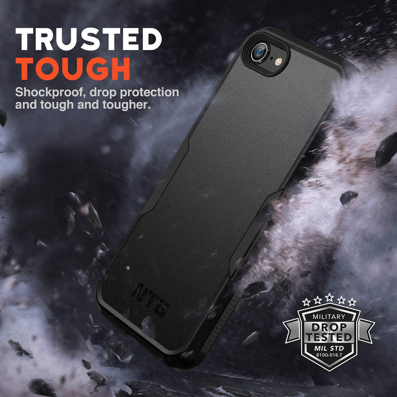 NTG [1st Generation] Designed for iPhone SE 2020 Case/iPhone 8 Case/iPhone 7 case, Heavy-Duty Tough Rugged Lightweight Slim Shockproof Protective Case for iPhone 4.7 Inch, Black