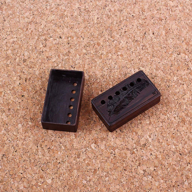 Alnicov 52mm Rosewood Humbucker Guitar Pickup Covers for Electric Guitar Bridge(2 Pieces)